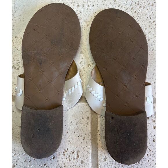 Jack Rogers Cream Slip On Leather Sandals Size 7 - Picture 9 of 10